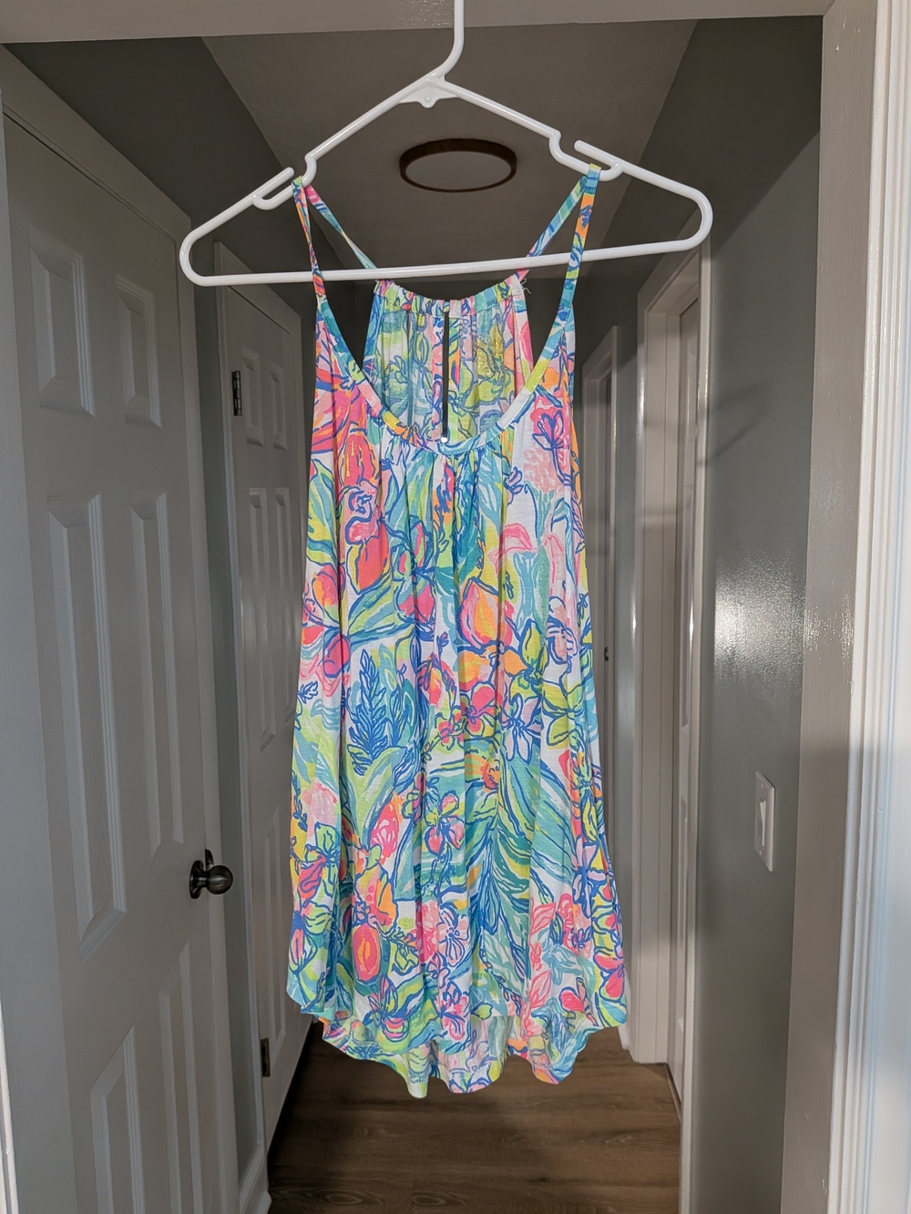 Lilly Pulitzer Lacey Pima Cotton Tank Surf Gypsea M Medium